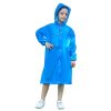 Pelerina de ploaie pentru copii, 100 - 145 cm, din EVA, inchidere cu capse, albastra