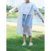 Pelerina de ploaie pentru copii, 100 - 145 cm, din EVA, inchidere cu capse, alba