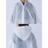 Pelerina de ploaie pentru copii, 100 - 145 cm, din EVA, inchidere cu capse, alba