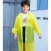 Pelerina de ploaie pentru copii, 100 - 145 cm, din EVA, inchidere cu capse, galbena