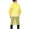 Pelerina de ploaie pentru copii, 100 - 145 cm, din EVA, inchidere cu capse, galbena