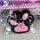 Jucarie tip Taba Squishy, Labuta de Pisica, cu Stelute, 12 cm, 220g, negru/roz