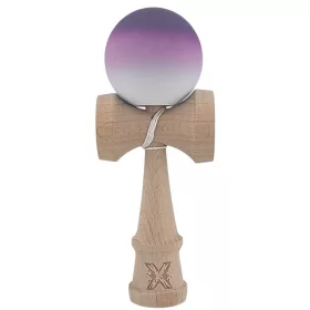   Jucarie lemn Kendama X, originala, profesionala, Rubber Grip, negru/mov/alb