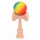 Jucarie lemn Kendama X, originala, profesionala, Rubber Grip, rosu/galben/albastru