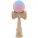 Jucarie lemn Kendama X, originala, profesionala, Rubber Grip, albastru/roz