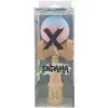 Jucarie lemn Kendama X, originala, profesionala, Rubber Grip, albastru/roz