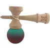 Jucarie lemn Kendama X, originala, profesionala, Rubber Grip, rosu/verde