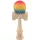 Jucarie lemn Kendama, 18 cm, gradient rosu/galben/albastru