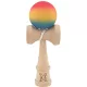Jucarie lemn Kendama, 18 cm, gradient rosu/galben/albastru
