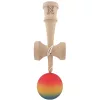 Jucarie lemn Kendama, 18 cm, gradient rosu/galben/albastru