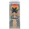 Jucarie lemn Kendama, 18 cm, gradient rosu/galben/albastru