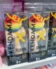 Jucarie lemn Kendama X model Crack, 18 cm, albastra