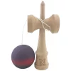 Jucarie lemn Kendama X, originala, profesionala, Rubber Grip, mov/rosu/negru