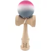Jucarie lemn Kendama X, originala, profesionala, Rubber Grip, roz/alb/gri