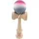 Jucarie lemn Kendama X, originala, profesionala, Rubber Grip, roz/alb/gri