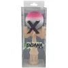 Jucarie lemn Kendama X, originala, profesionala, Rubber Grip, roz/alb/gri