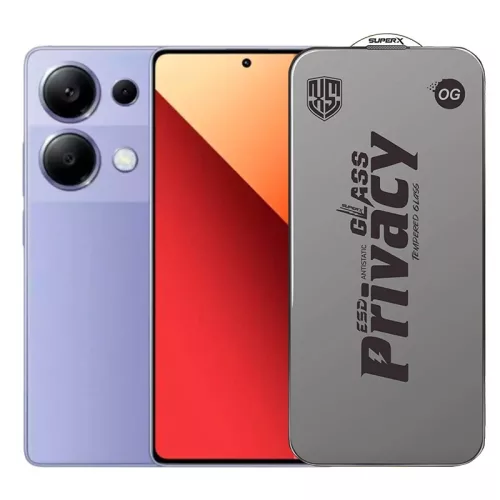 Folie de sticla Redmi Note 13 Pro, Full Glue Privacy, margini negre