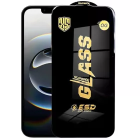   Folie sticla Apple iPhone 14, Full Glue SuperX, ESD, margini negre