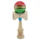 Jucarie lemn Kendama X, Super Sticky, cupe mari V2, gaura in basecup, rulment, ata rezerva, rosu/galben/verde