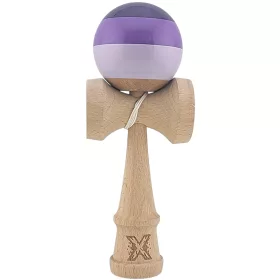   Jucarie lemn Kendama X, originala, profesionala, Super Sticky, 18 cm, mov/lila