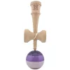 Jucarie lemn Kendama X, originala, profesionala, Super Sticky, 18 cm, mov/lila