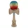 Jucarie lemn Kendama X, Super Sticky, cupe mari V2, rulment, ata rezerva, rosu/galben/albastru
