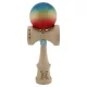 Jucarie lemn Kendama X, Super Sticky, cupe mari V2, rulment, ata rezerva, rosu/galben/albastru