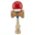 Jucarie lemn Kendama X, Super Sticky, cupe mari V2, gaura in basecup, rulment, ata rezerva, rosu/alb