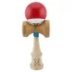 Jucarie lemn Kendama X, Super Sticky, cupe mari V2, gaura in basecup, rulment, ata rezerva, rosu/alb