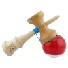 Jucarie lemn Kendama X, Super Sticky, cupe mari V2, gaura in basecup, rulment, ata rezerva, rosu/alb