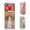 Jucarie lemn Kendama X, Super Sticky, cupe mari V2, gaura in basecup, rulment, ata rezerva, rosu/alb