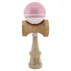 Jucarie lemn Kendama X, Super Sticky, cupe mari V2, gaura in basecup, rulment, ata rezerva, roz/alb