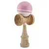 Jucarie lemn Kendama X, Super Sticky, cupe mari V2, gaura in basecup, rulment, ata rezerva, roz/alb