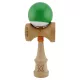 Jucarie lemn Kendama X, Super Sticky, cupe mari V2, gaura in basecup, rulment, ata rezerva, verde/alb