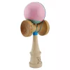 Jucarie lemn Kendama X, Super Sticky, cupe mari V2, gaura in basecup, rulment, ata rezerva, roz/verde