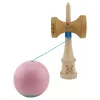 Jucarie lemn Kendama X, Super Sticky, cupe mari V2, gaura in basecup, rulment, ata rezerva, roz/verde