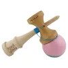 Jucarie lemn Kendama X, Super Sticky, cupe mari V2, gaura in basecup, rulment, ata rezerva, roz/verde