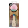 Jucarie lemn Kendama X, Super Sticky, cupe mari V2, gaura in basecup, rulment, ata rezerva, roz/verde