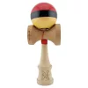 Jucarie lemn Kendama X, Super Sticky, cupe mari V2, gaura in basecup, rulment, ata rezerva, rosu/negru/galben