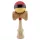 Jucarie lemn Kendama X, Super Sticky, cupe mari V2, gaura in basecup, rulment, ata rezerva, rosu/negru/galben