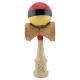 Jucarie lemn Kendama X, Super Sticky, cupe mari V2, gaura in basecup, rulment, ata rezerva, rosu/negru/galben