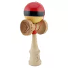 Jucarie lemn Kendama X, Super Sticky, cupe mari V2, gaura in basecup, rulment, ata rezerva, rosu/negru/galben
