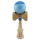 Jucarie lemn Kendama X, Super Sticky, cupe mari V2, gaura in basecup, rulment, ata rezerva, albastru/bleu