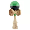 Jucarie lemn Kendama X, Super Sticky, cupe mari V2, gaura in basecup, rulment, ata rezerva, verde/negru
