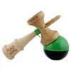 Jucarie lemn Kendama X, Super Sticky, cupe mari V2, gaura in basecup, rulment, ata rezerva, verde/negru