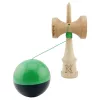 Jucarie lemn Kendama X, Super Sticky, cupe mari V2, gaura in basecup, rulment, ata rezerva, verde/negru