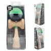 Jucarie lemn Kendama X, Super Sticky, cupe mari V2, gaura in basecup, rulment, ata rezerva, verde/negru