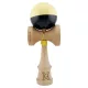 Jucarie lemn Kendama X, Super Sticky, cupe mari V2, gaura in basecup, rulment, ata rezerva, galben/negru