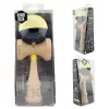Jucarie lemn Kendama X, Super Sticky, cupe mari V2, gaura in basecup, rulment, ata rezerva, galben/negru