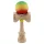 Jucarie lemn Kendama X, Rubber Grip, cupe mari V3, gaura in basecup, rulment, ata rezerva, verde/galben/rosu